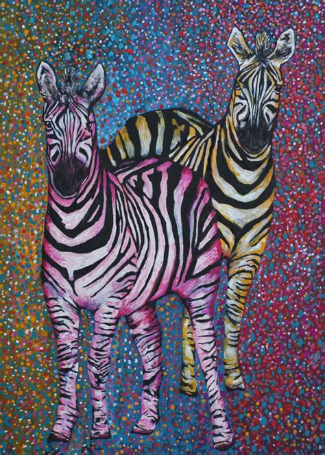 Roz Edwards A Painting Of Zebras In Acrylics Zebra Pictures Zebra Art