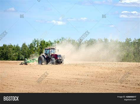 Tractor Plowing Field Image And Photo Free Trial Bigstock