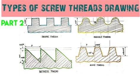 How To Draw Acme Thread Drawing Engineering And Poetry Youtube