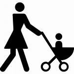 Walking Icon Madre Mother Gratis Son Svg