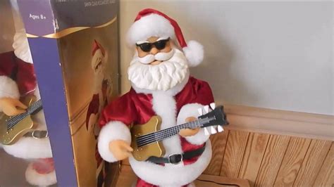 Holiday Time Christmas Rockin Guitar Playing Santa Claus Old Time Rock