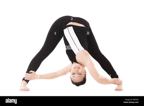 Wide Stance Forward Bend Pose Yoga Cut Out Stock Images And Pictures Alamy