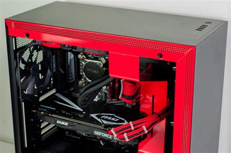 Valkyrie Gaming Pc In Nzxt H700 Black And Red Evatech News