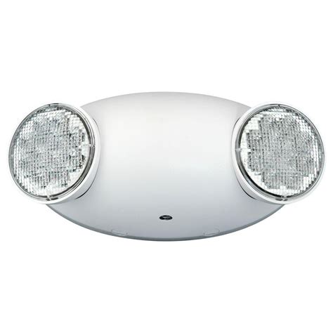 Compass White 2 Light Thermoplastic Integrated Led Emergency Light Cu2