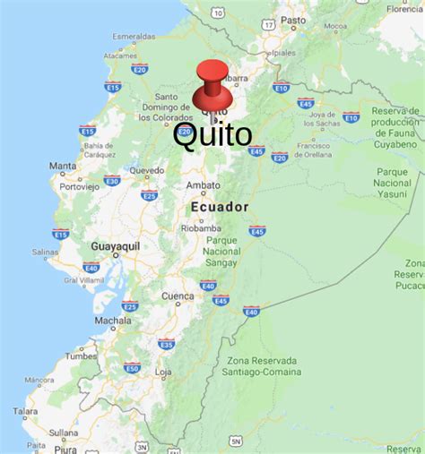 Where Is Quito Ecuador On A Map The World Map