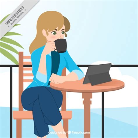 Maybe you would like to learn more about one of these? Background of businesswoman having coffee Vector | Free ...