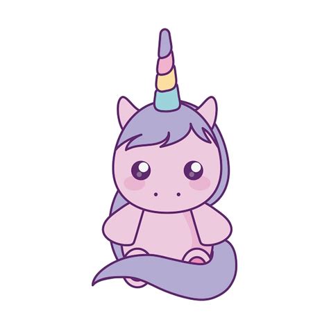 Premium Vector Cute Little Unicorn Baby Character