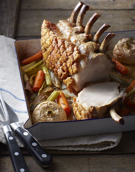 It's stuffed with more pork—in this case fresh sausage—and wrapped in the fattier belly. Pork Rib Roast with Oven-Roasted Vegetables Recipe