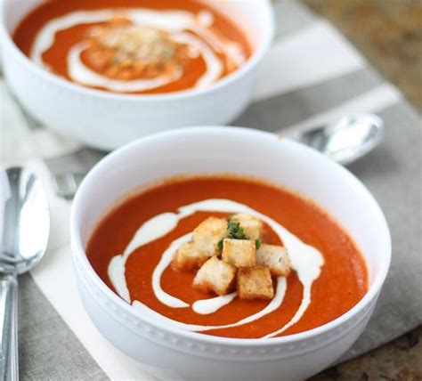 I'll be making this again, only i'll find already peeled and cut butternut squash. Roasted Red Pepper Soup with Goat Cheese Cream & Buttered ...