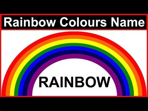 7 Rainbow Colors Names