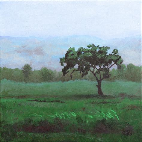 Lonely Tree Painting By Masha Batkova