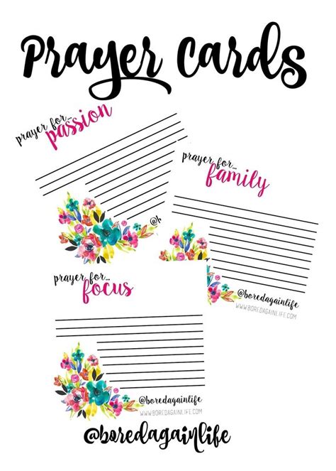 Printable Prayer Cards A Simple Way To Pray For Your Children With