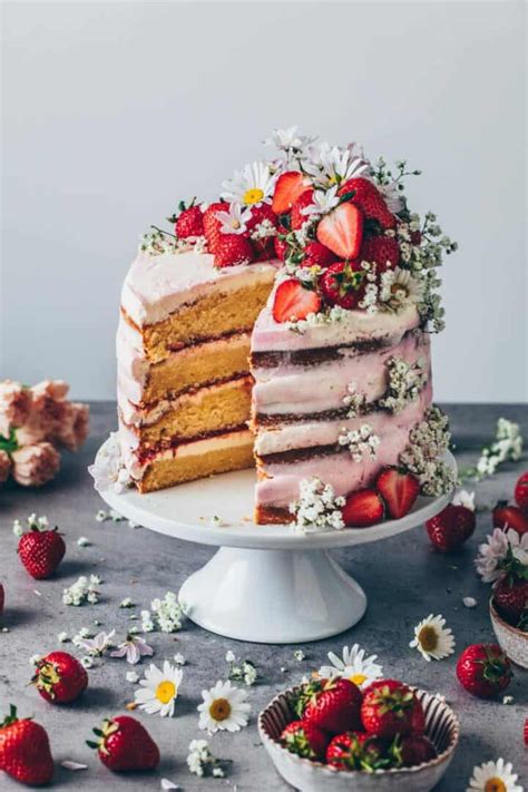 Strawberry Cream Naked Cake Recipe Bianca Zapatka Recipes