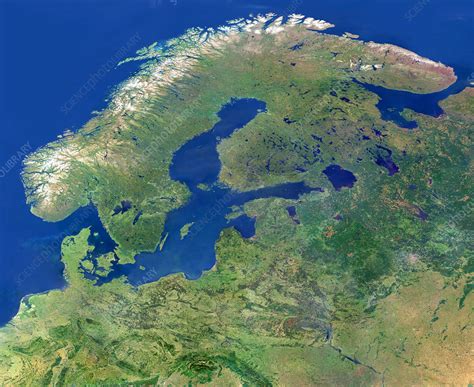 Scandinavia Satellite Image Stock Image E0700574 Science Photo