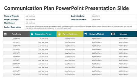 Communication Plan Powerpoint Presentation Slide Ppt Templates
