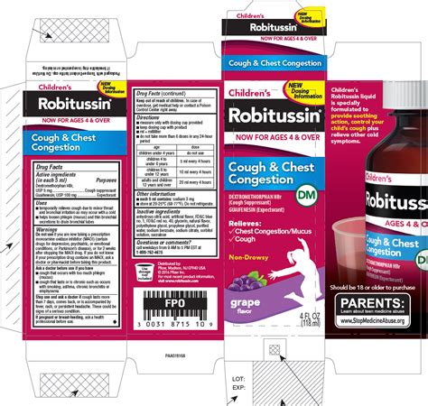 Buy Dextromethorphan Hydrobromide Guaifenesin Childrens Robitussin