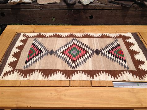 Hand Woven Wool Rug Vintage Wool Textile Art Native American