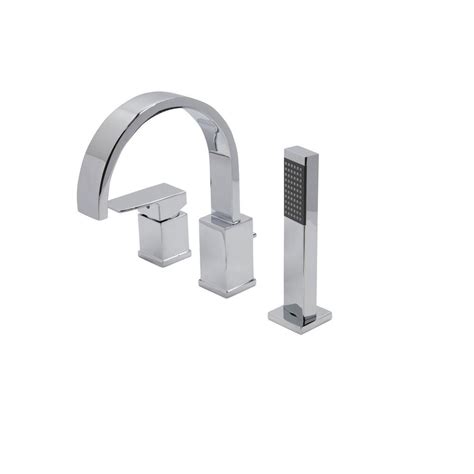 Hurried morning, do not need to stoop to wash your face, have a acid on your acid and clothes may be splashed with water. Deck Mount Tub Faucet With Sprayer