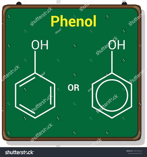 Chemical Structure Of Phenol C6h6o Royalty Free Stock Vector