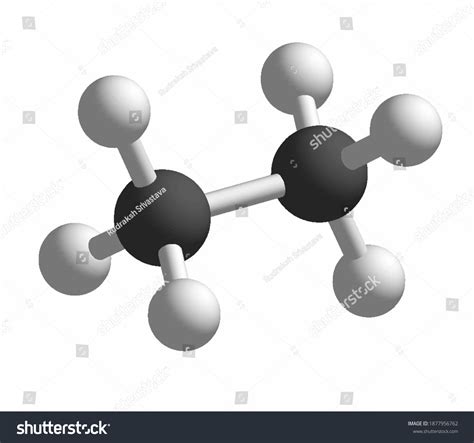 Ethane 3d Molecular Structure Chemistry Organic Stock Vector Royalty