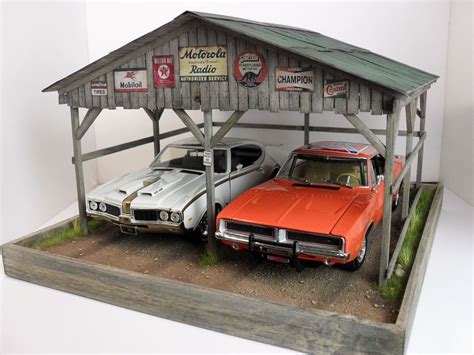 118 Gmp Acme Autoart Ertl Garage Carport Diorama Display W
