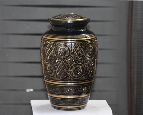 Brass Adult Urn Black Beauty Cremation Urn For Human Ashes Etsy