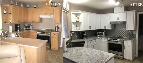 On applying it on your own kitchen should you like the idea then you definitely can go. Before / After Kitchen Cabinet Refacing Gallery