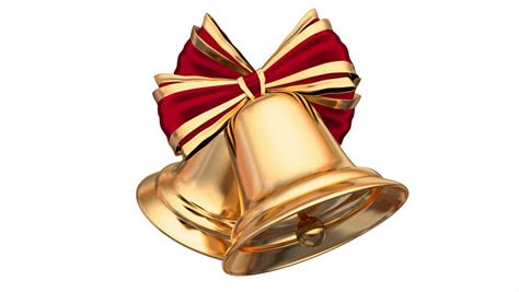 Golden Christmas Bells With Red Stock Footage Video 100 Royalty Free