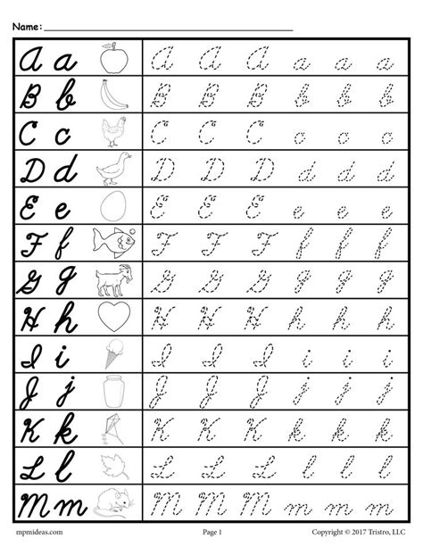 Cursive Uppercase And Lowercase Letter Tracing Worksheets In 2022