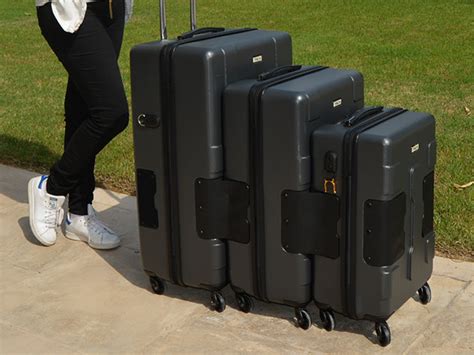 Tach Tuff Attachable Hard Luggage Set 3 Piecegrey Auto Overload