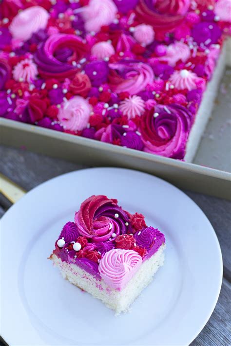 Floral Sheet Cake Centre Street Birthday Sheet Cakes Elegant