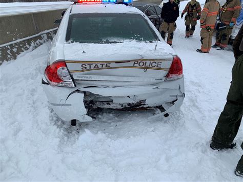 Three State Police Troopers Hit While Responding To Crashes In Central