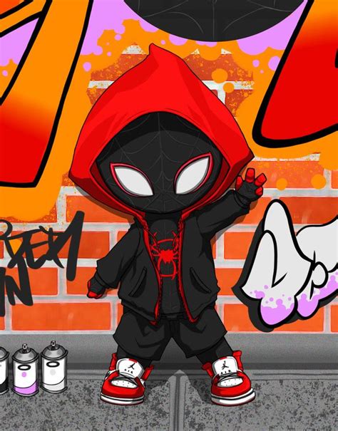Spider Man Miles Morales Marvel Into The Spider Verse Ultimate Chibi