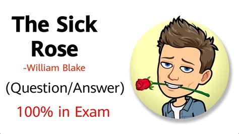 The Sick Rose Important Question Answer For Exams Youtube