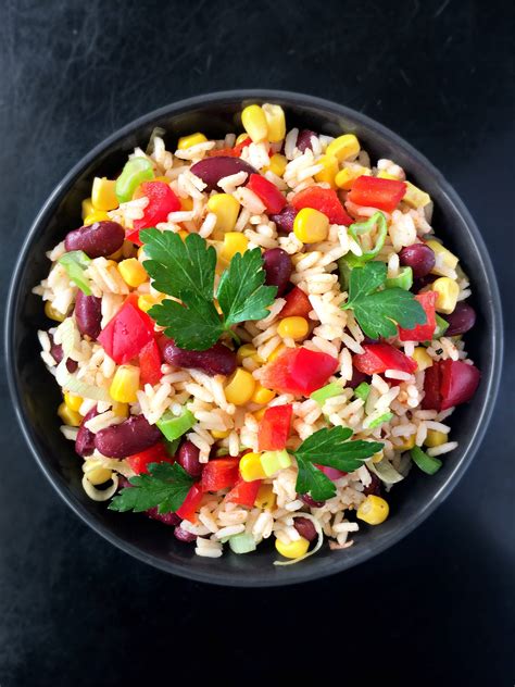 Easy Mexican Rice Salad Recipe Vegan The Green Loot