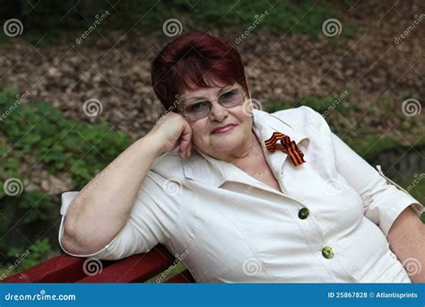 Retired Woman Relaxing Stock Photo Image Of People Loving 25867828