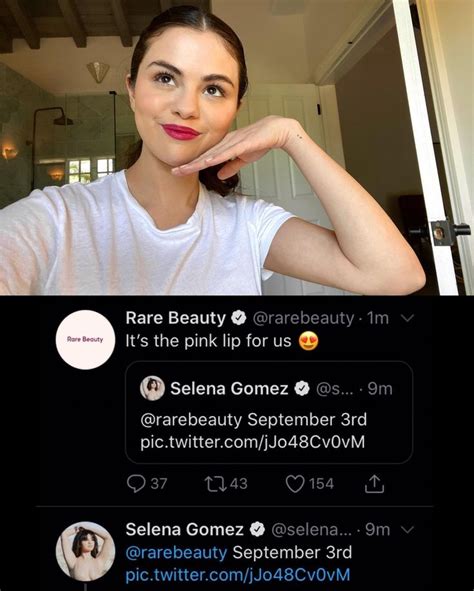 Selena Gomez And Rare Beauty Via Twitter Selena Gomez Selena Cool