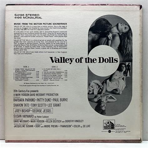 Dory Previn Andre Previn Johnny Williams Valley Of The Dolls Os