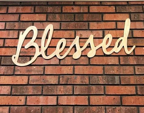 Blessed Word Large Blessed Wood Sign Rustic Farmhouse Etsy Blessed