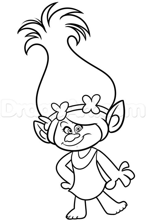 Troll Doll Coloring Books Sketch Coloring Page