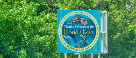 Thank You For Visiting Florida Keys Street Sign Along The Major Road