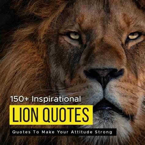 150 Inspirational Lion Quotes To Make Your Attitude Strong Quotesmasala