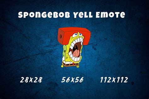 Spongebob Yell Emote Twitch Discord Youtube Etsy