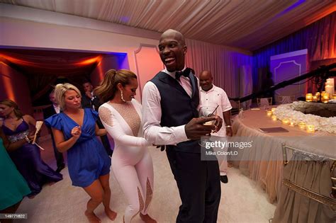 Chad Ochocinco Dances During The Reception For His Wedding To Evelyn