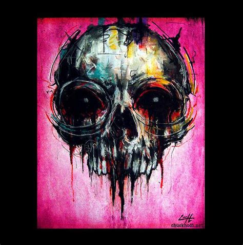 Print 8x10 Skull Skeleton Dark Art Horror Abstract