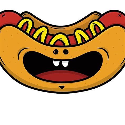 Face Drawing Mask Design Fast Food Hot Dogs School Logos Masks
