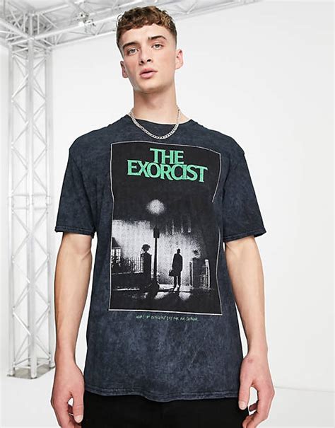 Topman Oversized Fit T Shirt With The Exorcist Print In Black Asos