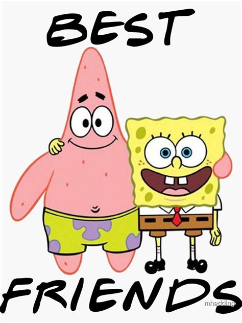 Spongebob And Patrick Best Friends Sticker Sticker For Sale By