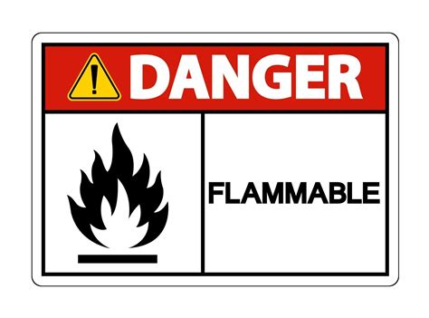 Signe De Symbole De Danger Inflammable Sur Fond Blanc 2331308 Art