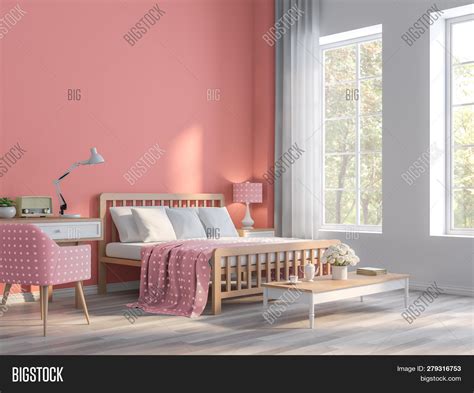 Coral Pink Bedroom Image And Photo Free Trial Bigstock